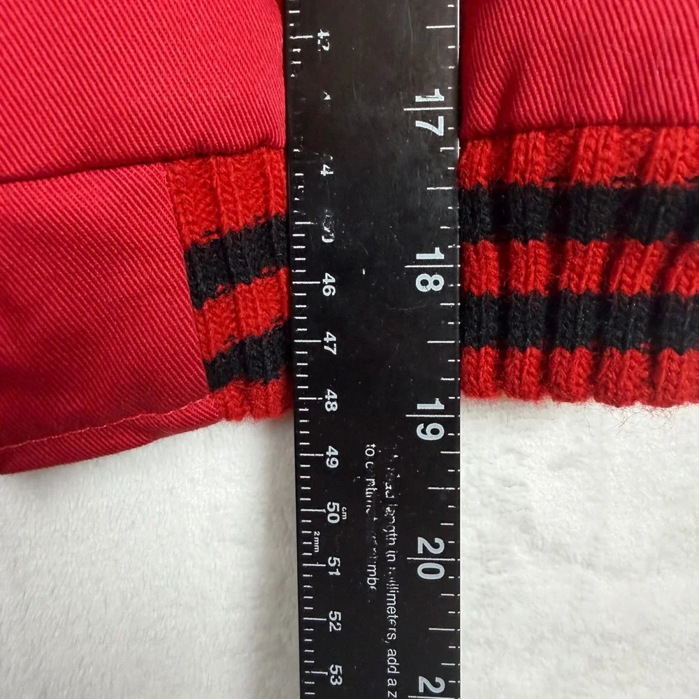 Vintage‎ Sears Boys Red Varsity Bomber Jacket Hooded Patches NWT Size 7 L USA